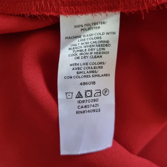 LOFT Ann Taylor Red Back Tie Blouse Size M Petite - Picture 6 of 6